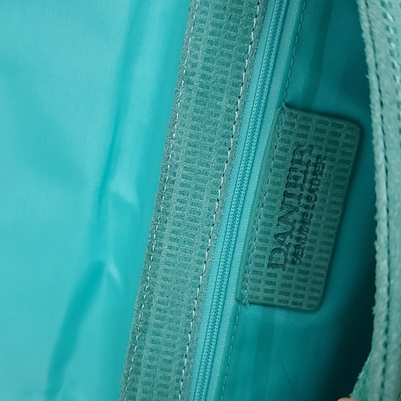 Danier Genuine Leather clutch Handbag ocean Blue (faded) - Picture 3 of 6